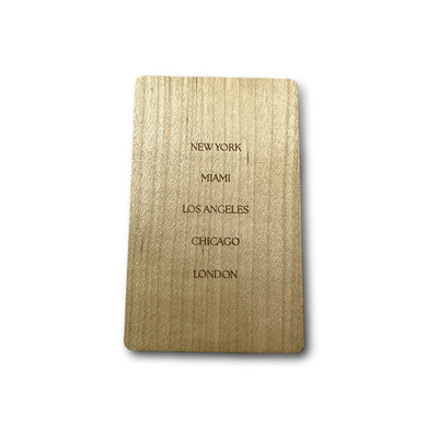 Carta RFID stampata / incisa in legno Carta RFID di business ISO/IEC 14443-A