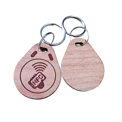 Etichette chiave di controllo di accesso RFID personalizzate Etichette chiave NFC in legno/plassico/epossico
