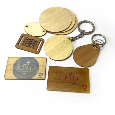 Tag RFID in legno NFC impermeabile Ntag 213 215 RFID Tag di bagaglio in legno