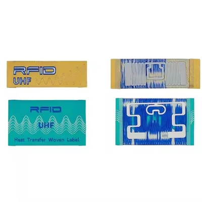 Etichette di abbigliamento NFC passive Etichette RFID tessute per la logistica dell'inventario