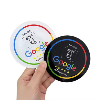 Epoxy personalizzato da 100*100mm Google Review NFC Sticke Tag per Yelp Tripadvisor