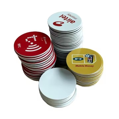 NFC rotondo Token RFID Coin Tag Controllo dell'accesso con adesivo a chip usa e getta