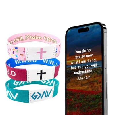 NFC Christian Daily Bible Verse Bracelet Resistente alle temperature da -30°C a 60°C Durabilità